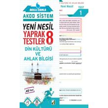 8. Sınıf Yeni Nesil Din Kültürü ve Ahlak Bilgisi Yaprak Testler-Damla Yayınları