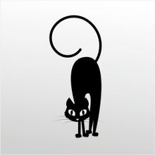 80 cm Korkmuş Kedi Folyo Sticker