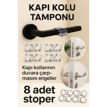 8'li Kapı Kolu Koruyucu Şeffaf Stoper 8 Adet