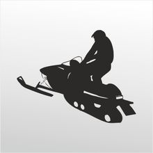 90 cm Motorlu Kızak Folyo Sticker