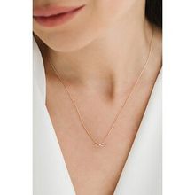 925 Ayar Rose Gold Sonsuzluk Model Sade Zarif Minimal Kadın Kolye