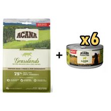 Acana Grasslands Ördekli ve Tavuklu Tahılsız 1.8 kg Kedi Mama + Acana Premium Kuzulu 6x85 gr Kedi Konserve