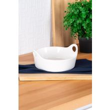 Acar Bianco Perla 21 cm Oval Kulplu Kase