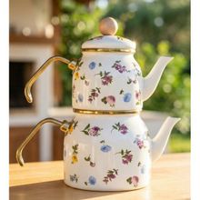 Acar Petit Fleur Emaye Mini Çaydanlık Takımı