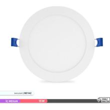 ACK 15W 6500K Beyaz Sıva Altı Yuvarlak Led Panel Armatür