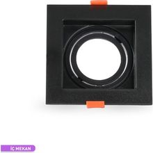 ACK Siyah Kare 102 mm Modüler Sistemli Spot Armatür Kasası