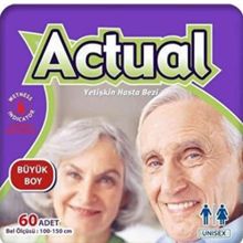 Actual 100x150 cm 60 Adet Büyük Boy Yetişkin Hasta Bezi