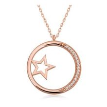 Adal Silver Rose Yıldız Detaylı Halka Kadın Gümüş Kolye
