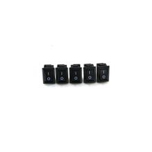 Adam Rocker 1-0 Işıksız 5 Adet 12V-220V Mini Dikdörtgen Siyah Elektrik Anahtarı