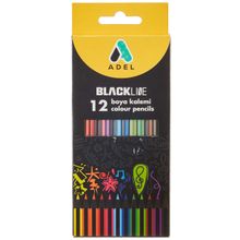 Adel Blackline Tam Boy 12 Renk Boya Kalemi