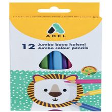 Adel YI2117510111 12 Renk Jumbo Ücgen Boya Kalemi