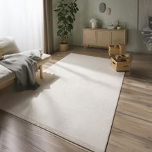 Aden ARD03 Ardea Makinede Yıkanabilir Normal Tabanlı Yumuşak Dokulu Beyaz 20x20 cm Modern Halı