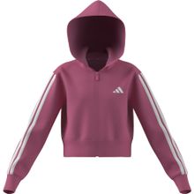 adidas 3 Stripes French Terry Full Zip Kapüşonlu Ceket Kız Çocuk, 152, 01-JY4983-6, Pembe, kız-çocuk