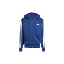 Adidas B47368 Essentials 3 Stripes Mavi Polar Kapüşonlu Üst