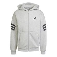 Adidas Future Icons 3 Stripes Gri Full Zip Erkek Sweatshirt