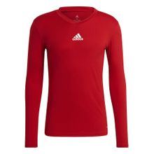 Adidas GN5674 Kırmızı Team Base Tee Futbol Uzun Kollu Antrenman Erkek T-shirt