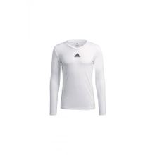Adidas GN5676 Beyaz Team Base Tee Erkek Futbol Uzın Kollu Antrenman T-shirt