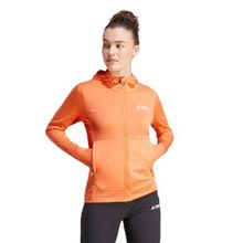 Adidas IQ3729 Turuncu W Terrex XPerior Light Fleece Outdoor Kadın Ceket