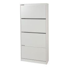 Adore Flat Duo Beyaz 4 Katlı Ayakkabılık Dolabı