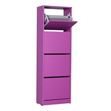 Adore Mobilya Flat Duo 4 Katlı Mor Ayakkabılık Dolabı