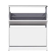 Adore Mobilya Flat Duo Beyaz 2 Katlı Ayakkabılık Dolabı