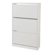Adore Mobilya Flat Duo Beyaz 3 Katlı Geniş Ayakkabılık