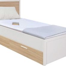 Adore Mobilya London Tek Kisilik 2 Cekmeceli Karyola-Mese-Beyaz 113X103x204 Cm (Gxyxd)