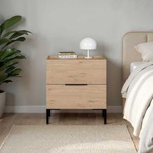 Adore Mobilya Oryana Florida Meşe 55x59x44 cm 2 Çekmeceli Komidin