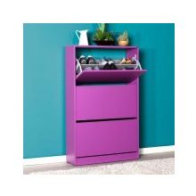 Adore Mobilya SHC-530-MR-1 Mor Flat Duo 3 Katlı Geniş Ayakkabılık