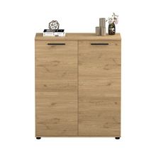 Adore Mobilya Trendline Florida Meşe 91x108x35 cm Çok Amaçlı 2 Kapaklı 5 Raflı Dolap