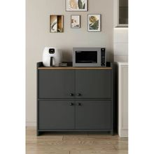AEKA AE-3060 FORUM ANTRASİT/ÇAM 4 KAPAKLI, 4 RAFLI, ÇOK AMAÇLI DOLAP,AYAKKABILIK, KAHVE KÖŞESİ,
