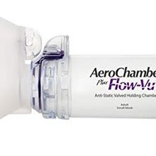 AEROCHAMBER - PLUS FLOW-VU Anti - Static Valved Holding Chamber (MOR YETİŞKİN KÜÇÜK MASKE)