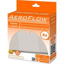AeroFlow Orijinal Xiaomi Mi Robot Vacuum Mop Uyumlu - Akıllı Robot Süpürge 4'lü Mop Fiber Bezi