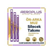 Aeroplus Kia Rio 2005-2011 Ön Arka Muz Silecek Takımı