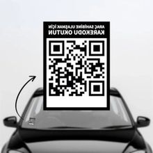 Aesco Qr Kodlu Akıllı Araç Etiketi - Içten Yapıştırmalı Cam Etiket - 41 Delft Blue