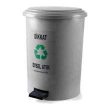 Afacan 40 lt Gri Tıbbi Atık Kovası