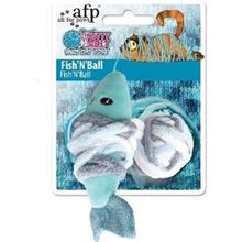 AFP Knotty Habit İplik Balık Peluş Renkli Kedi Oyuncağı