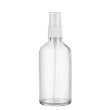 Afracam Şeffaf Kapaklı Beyaz Cam Şişe 100 ml Sprey Fısfıs Dezenfektan Kolonya