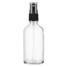 Afracam Şeffaf Kapaklı Siyah Cam Şişe 100 ml Sprey Fısfıs Dezenfektan Kolonya