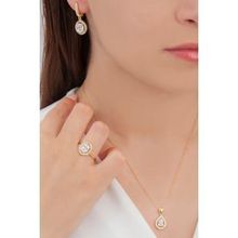 AgaKulche S102GB 925 11.8 gr Gold Oval Tasarım Gümüş Takı Seti