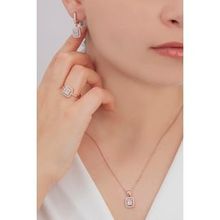 AgaKulche S32RB 925 11 gr Rose Baget Taşlı Gümüş Takı Seti