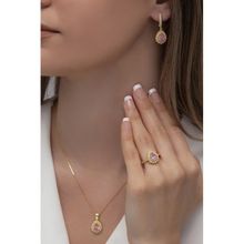 AgaKulche S60GP 925 12.2 gr Gold Damla Model Gümüş Takı Seti