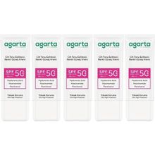 Agarta Cilt Tonu Eşitleyici 5x50 ml Renkli Kapatıcı Etkili SPF+50 Güneş Kremi