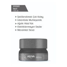 Agiva Hair Wax 155 ml Spıder Effect Parlak Görünümlü Yüksek Tutuş Saç Şekillendirirci