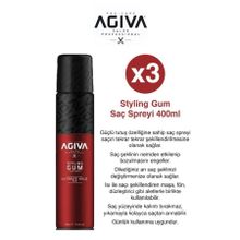 Agiva Styling Gum Ultimate Hold Red 03 3x400 ml Saç Spreyi