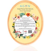 Agon Gr SS-001-MA Doğal El Yapımı Mango Özlü Sabunlu 125 gr Vücut Duş Süngeri