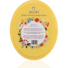 Agon SS-001-L Doğal El Yapımı Limon Özlü Sabunlu 125 gr Vücut Duş Süngeri