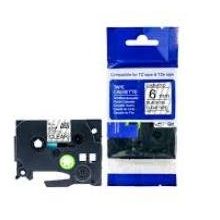 AIMO Krt-Muadil AZE-111 TZE-111 Şeffaf Üzerine Siyah Lamina 8 m 6 mm Şerit Etiket