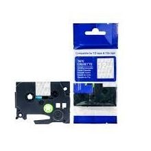 AIMO Krt-Muadil AZE-135 TZE-135 Şeffaf Üzerine Beyaz Lamina 12 mm 8 m Şerit Etiket