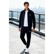 Air Jones 85198 Lacivert Dik Yaka Fermuarlı Jogger Rahat Form Erkek Eşofman Takım